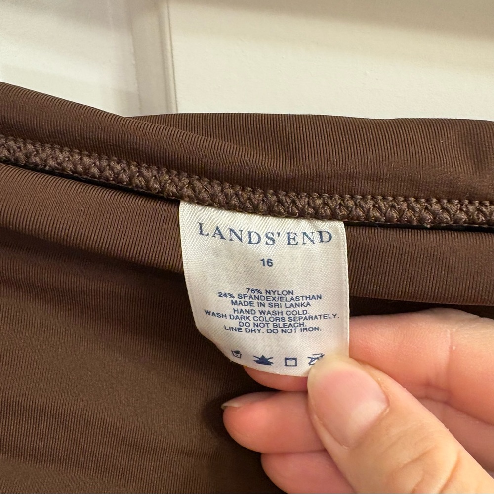 Lands’ End Brown Women's Mini Swim Skirt - Picture 5 of 6